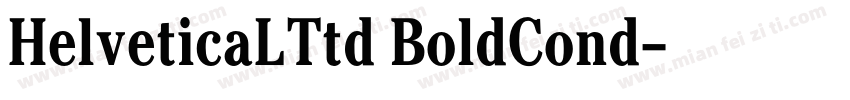 HelveticaLTtd BoldCond字体转换